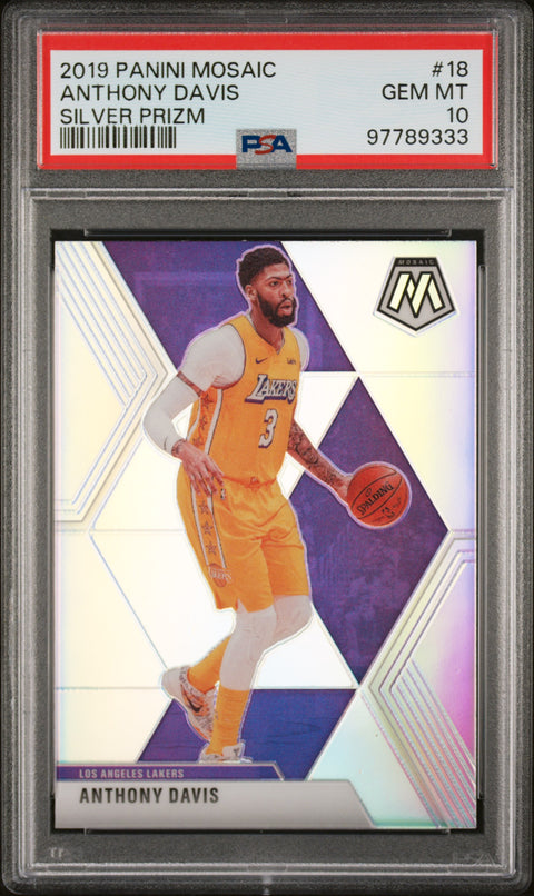 Anthony Davis PSA 10 2019 Panini Mosaic #18 Silver Prizm