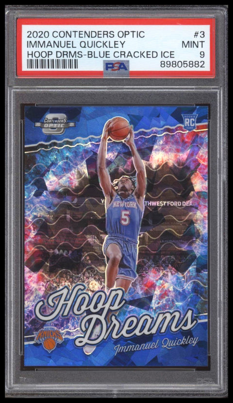 2020 Contenders Optic #3 Immanuel Quickley Hoop Dreams Blue Cracked Ice