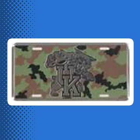 University of Kentucky UK Wildcats Camo License Plate Car Tag