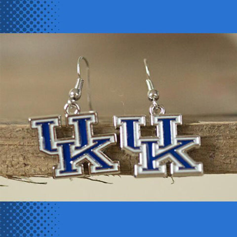 University of Kentucky UK Wildcats Logo Dangle Earrings