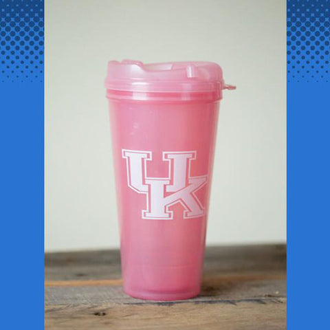 University of Kentucky Wildcats UK Pink 20 Oz. Travel Tumbler Mug Cup