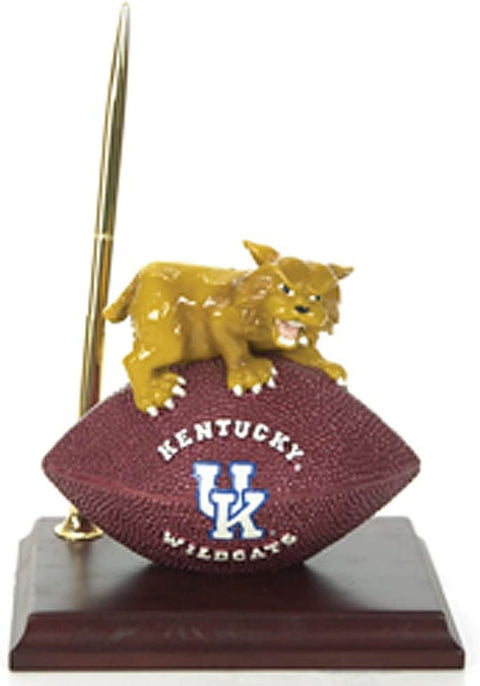 Kentucky Wildcats Football Mascot Desk Clock Pen Set