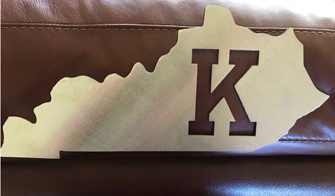 Metal State of Kentucky Display Map Decor (By Bare Metal Designs)