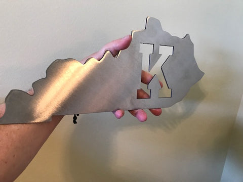 Metal State of Kentucky Display Map Decor (By Bare Metal Designs)