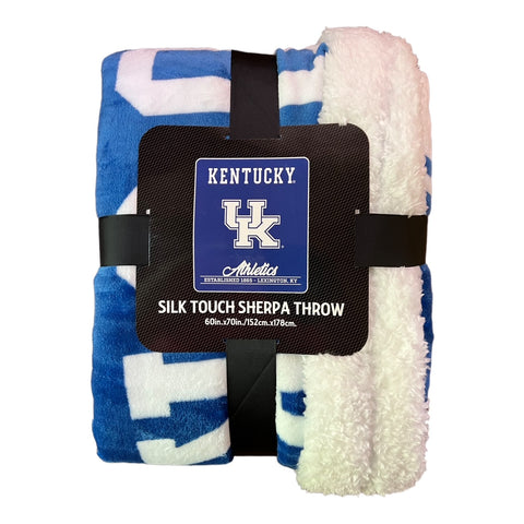 Kentucky Wildcats Silk Touch Sherpa Throw Blanket 60 X 70 Officially Licensed