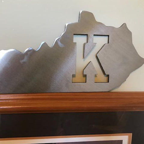 Metal State of Kentucky Display Map Decor (By Bare Metal Designs)